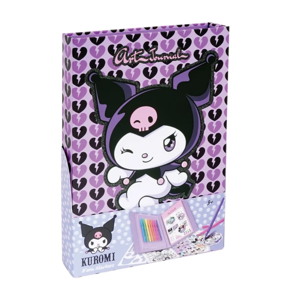 HAPPIHOBBI ART JOURNAL NEON MARKERS KUROMI FOR 9+ YEARS