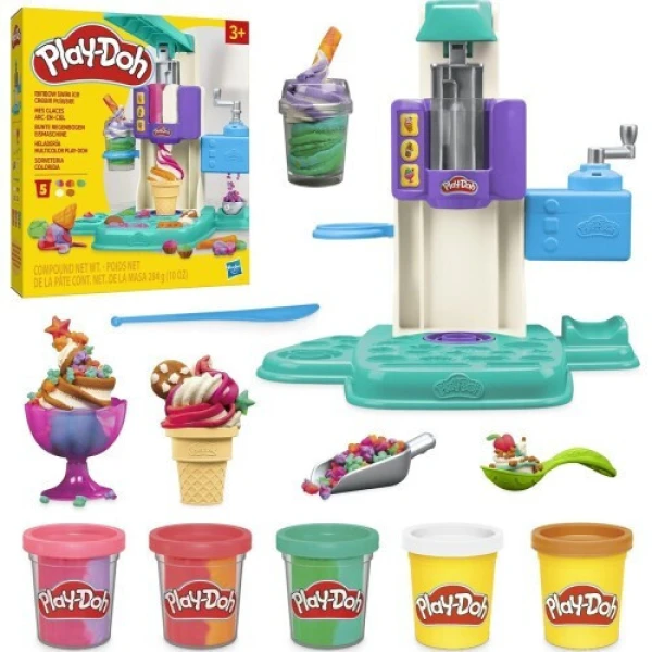 PLAY-DOH ΣΕΤ ΠΑΙΧΝΙΔΙΟΥ RAINBOW SWIRL ICE CREAM