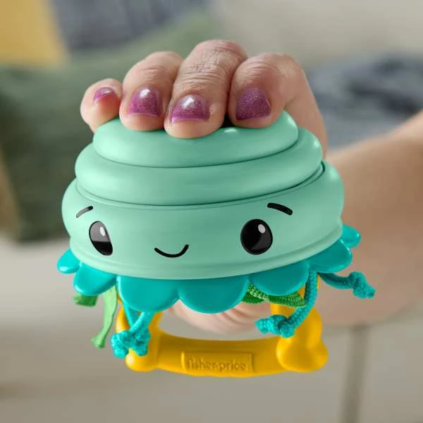 FISHER PRICE SILICON RATTLE OCEAN ANIMALS - JELLYFISH