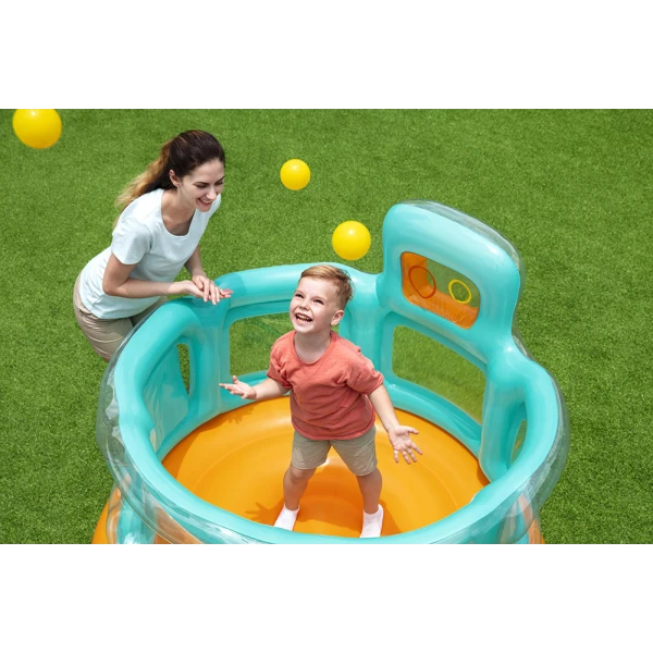 BESTWAY INFLATABLE TRAMPOLINE 152X152X117 cm HOPS \'N HOOPS