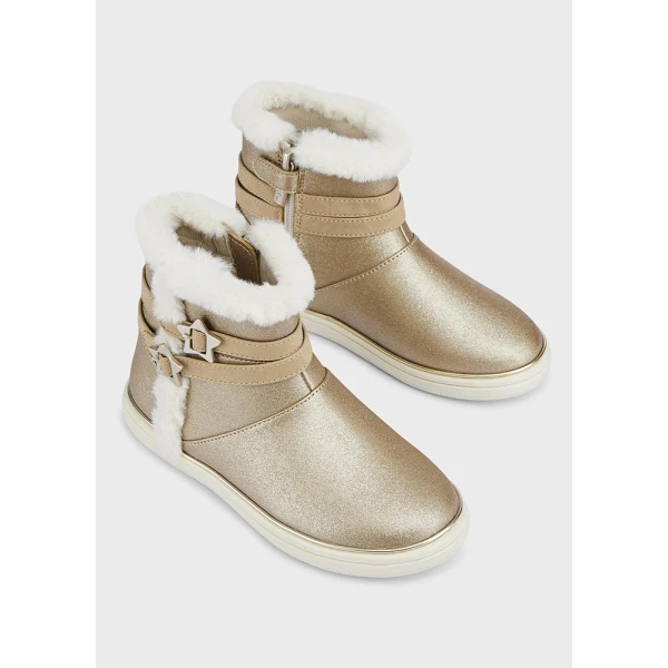 MAYORAL BOOTS FUR DETAIL GOLD