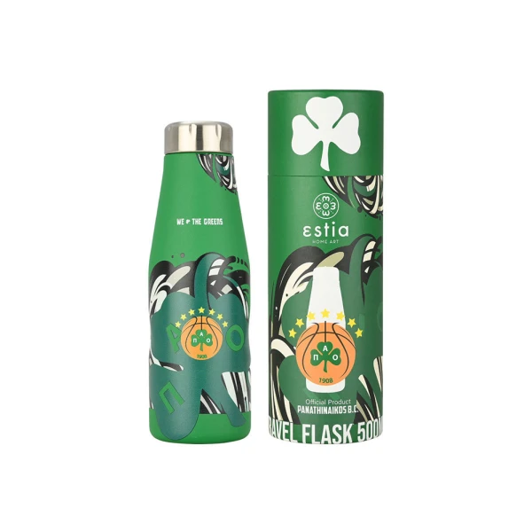 ESTIA HOME ART THERMAL TRAVEL FLASK 500ml - PANATHINAIKOS WE THE GREENS