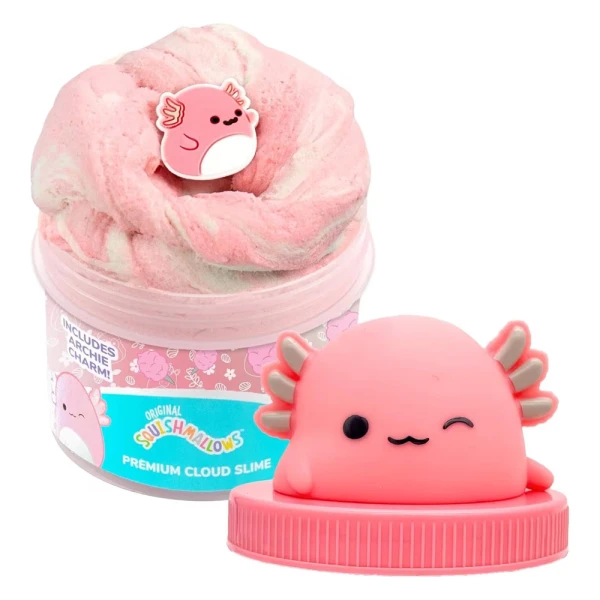SQUISHMALLOWS ΑΡΩΜΑΤΙΚΟ CLOUD SLIME ΜΕ TOPPER ΣΕ ΒΑΖΑΚΙ W1 - ARCHIE THE AXOLOTL