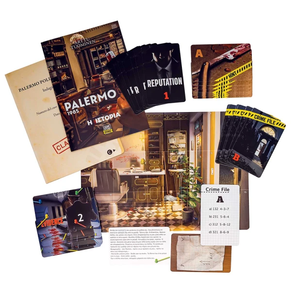 AS GAMES BOARD GAME CRIME SCENE PALERMO 1985 FOR AGES 18+ AND 1+ PLAYERS