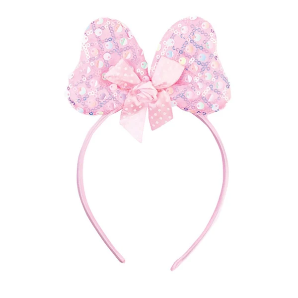 CARNIVAL ACCESSORY BOW HEADBAND WITH SEQUINS - 3 COLOURS