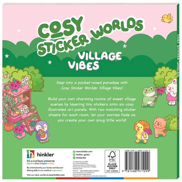 COSY STICKERS WORLDS ΒΙΒΛΙΟ ΜΕ ΑΥΤΟΚΟΛΛΗΤΑ VILLAGE VIBES