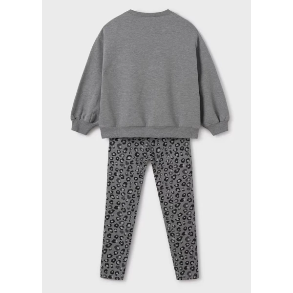 MAYORAL SET LEGGINGS PRINTED INTENSE GREY