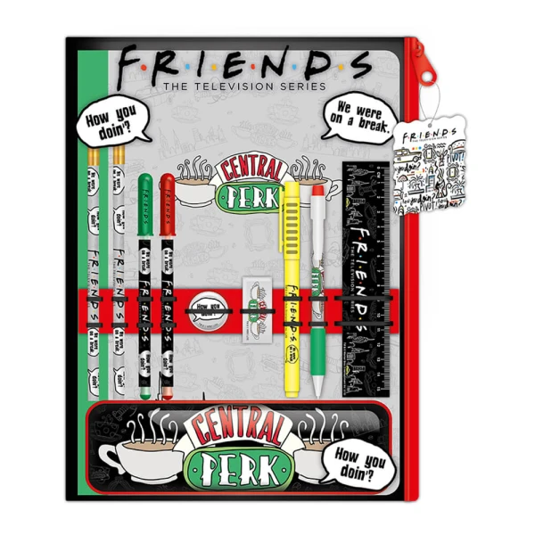 FRIENDS BUMPER STATIONERY SET GREY