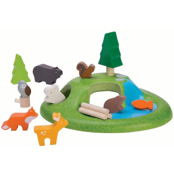 PLAN TOYS ΞΥΛΙΝΟ ΠΑΙΧΝΙΔΙ ΣΕΤ ΜΕ ΖΩΑ