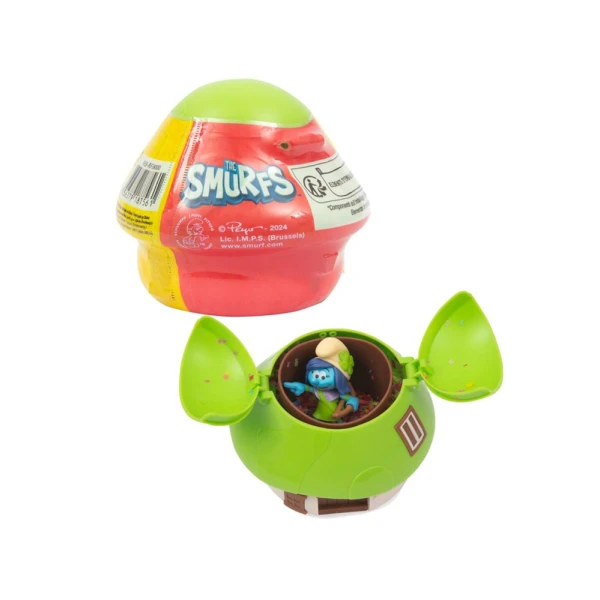 SMURFS HOUSE WITH CONFETTI AND SURPRISE FIRURE - 6 COLOURS
