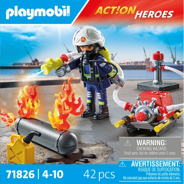 PLAYMOBIL ACTION HEROES ΠΥΡΟΣΒΕΣΤΗΣ ΜΕ ΑΝΤΛΙΑ ΝΕΡΟΥ