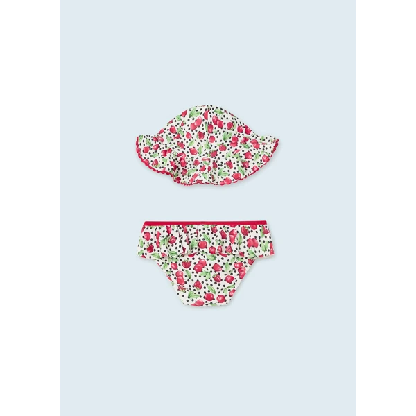 MAYORAL SET SWIMSUIT WITH HAT RED
