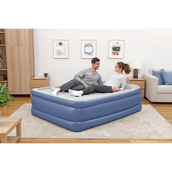 BESTWAY ΦΟΥΣΚΩΤΟ ΣΤΡΩΜΑ ΥΠΝΟΥ TRITECH QUEEN BUILT-IN 203X152X61 εκ. ΜΕ AC ΑΝΤΛΙΑ