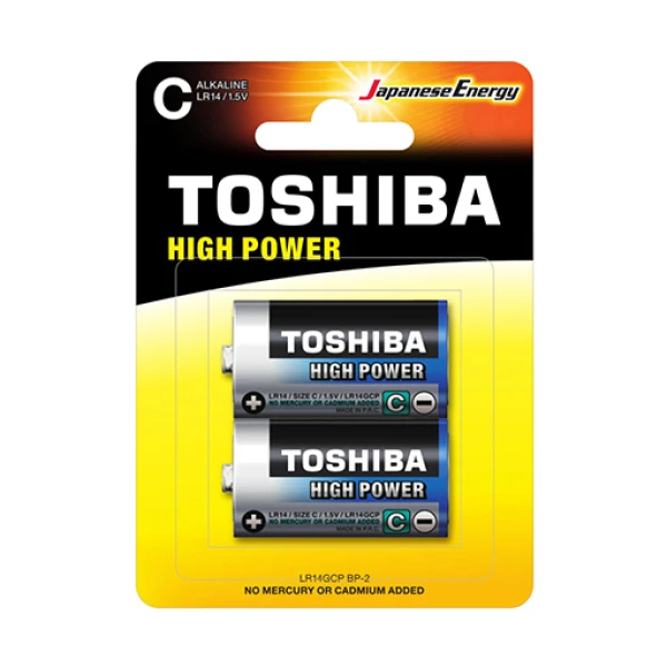 TOSHIBA ΜΠΑΤΑΡΙΕΣ LR 14 (C) ΑΛΚΑΛΙΚΕΣ ΜΕΣΑΙΕΣ 2 ΤΕΜ
