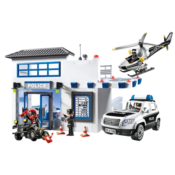 PLAYMOBIL CITY ACTION ΑΣΤΥΝΟΜΙΚΟ ΤΜΗΜΑ ΜΕ ΠΕΡΙΠΟΛΙΚΟ ΚΑΙ ΕΛΙΚΟΠΤΕΡΟ 