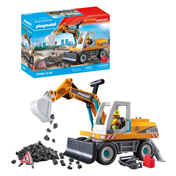 PLAYMOBIL ACTION HEROES LARGE EXCAVATOR