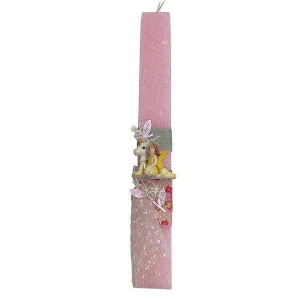 UNIKER HANDMADE CANDLE LIGHT PINK FAIRY UNICORN - 3 DESIGNS
