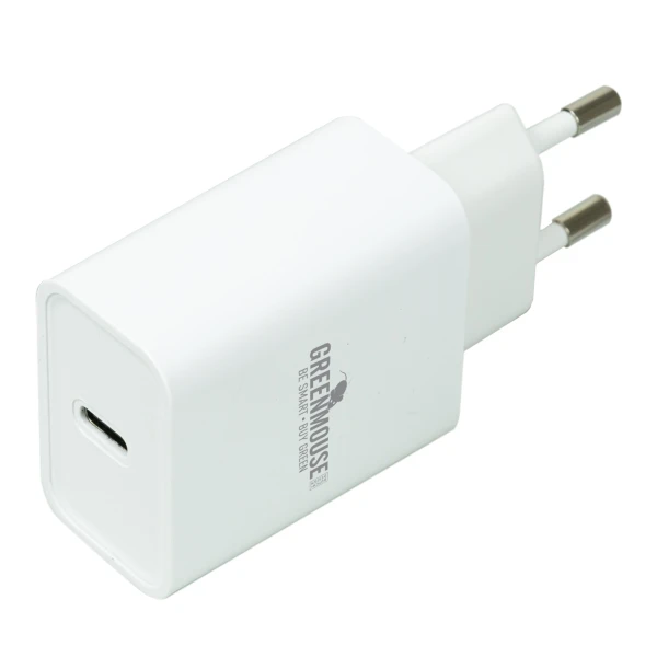 GREEN MOUSE ΟΙΚΙΑΚΟΣ ΦΟΡΤΙΣΤΗΣ WALL ADAPTER USB-C PD 20W ΛΕΥΚΟ