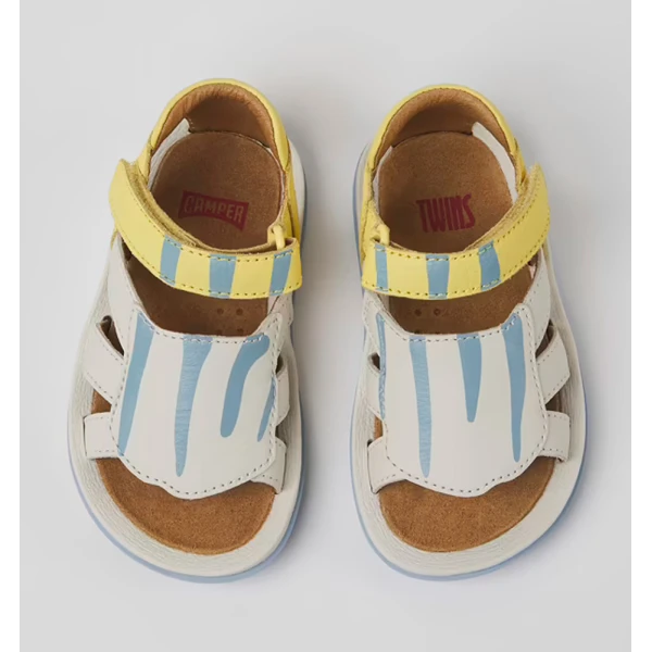 CAMPER KIDS SANDALS BOY BICHO TWINS YELLOW-WHITE