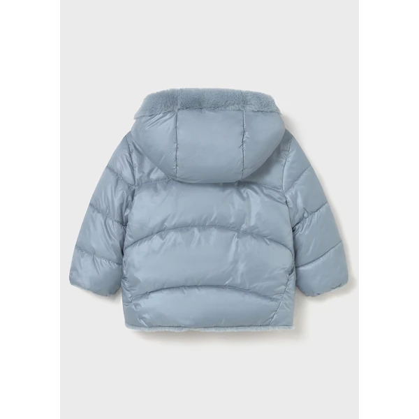 MAYORAL REVERSIBLE FUR JACKET LIGHT BLUE-PURPLE 