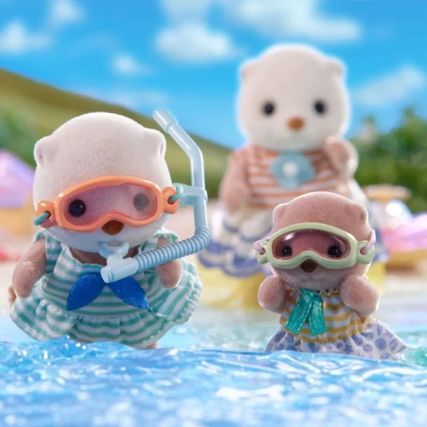 THE SYLVANIAN FAMILIES ΣΕΤ ΠΑΙΧΝΙΔΙΟΥ SEA OTTER SISTERS-SPLASHY SNORKEL