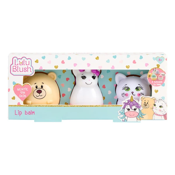  LULU BLUSH SET LIP BALM ANIMALS