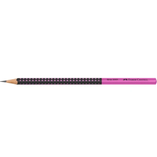 FABER-CASTELL ΜΟΛΥΒΙ GRIP HB ΔΙΧΡΩΜΟ ΜΑΥΡΟ/ΡΟΖ