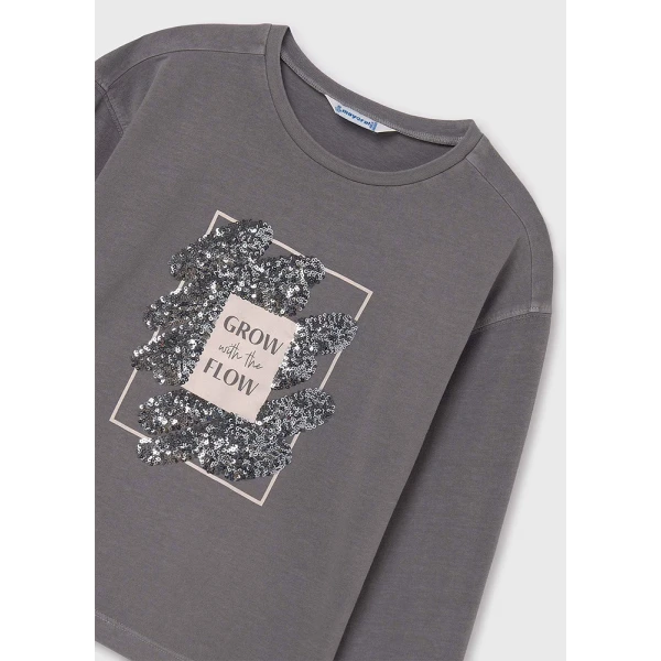 MAYORAL LONG SLEEVES BLOUSE  COLORED DARK GREY