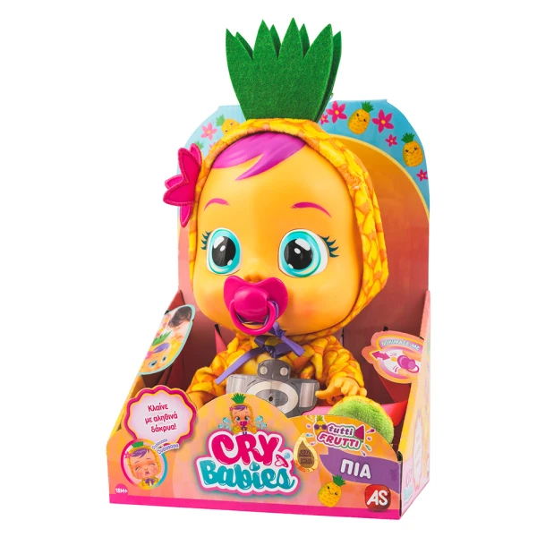 CRY BABIES ΚΛΑΨΟΥΛΙΝΙΑ TUTTI FRUTTI ΔΙΑΔΡΑΣΤΙΚΗ ΚΟΥΚΛΑ ΚΛΑΙΕΙ ΜΕ ΑΛΗΘΙΝΑ ΔΑΚΡΥΑ - ΠΙΑ
