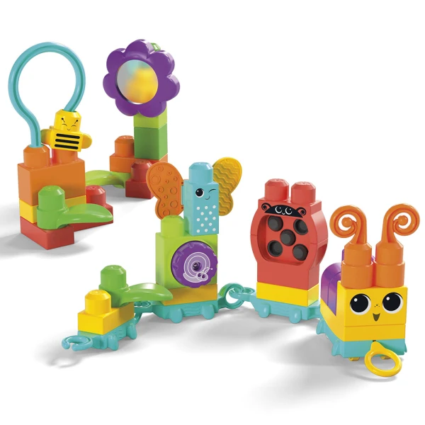 MEGA BLOKS MOVE \'N GROOVE CATERPILLAR 30 pcs