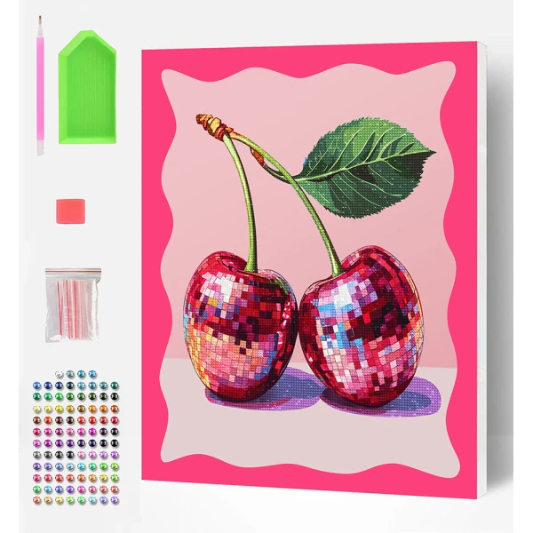 SPLAT PLANET ΣΕΤ DIAMOND PAINTING ΣΕ ΚΑΜΒΑ ΜΕ ΤΕΛΑΡΟ 30Χ40 εκ. CHERRY POP