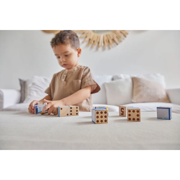 PLAN TOYS ΞΥΛΙΝΟ ΠΑΖΛ ΜΕ ΚΥΒΟΥΣ