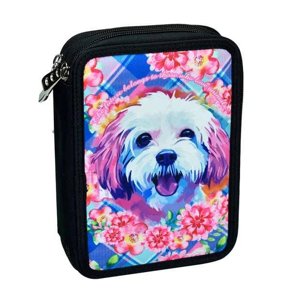 BACK ME UP DOUBLE FILLED PENCIL CASE LOVE DOG