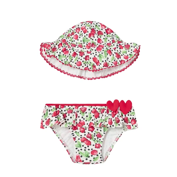 MAYORAL SET SWIMSUIT WITH HAT RED