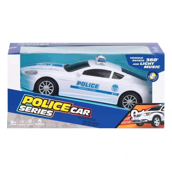 BATTERY-OPERATED POLICE CAR WITH LIGHTS & SOUNDS