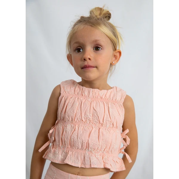 MAYORAL SET TROUSERS LONG EMBROIDERED SOFT PINK