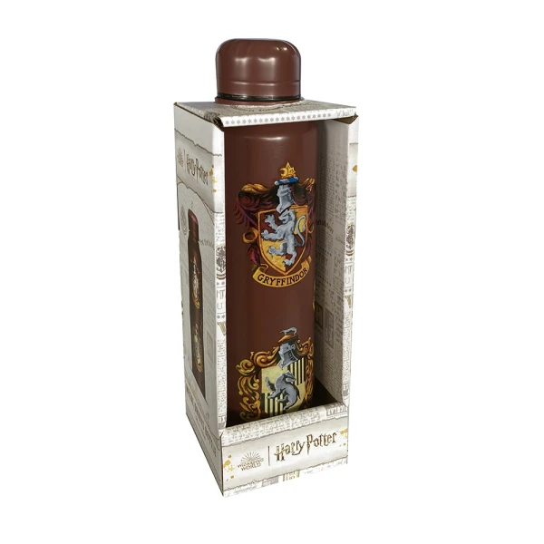 HARRY POTTER (COLOURFUL CREST) SLIM METAL DRINKS BOTTLE