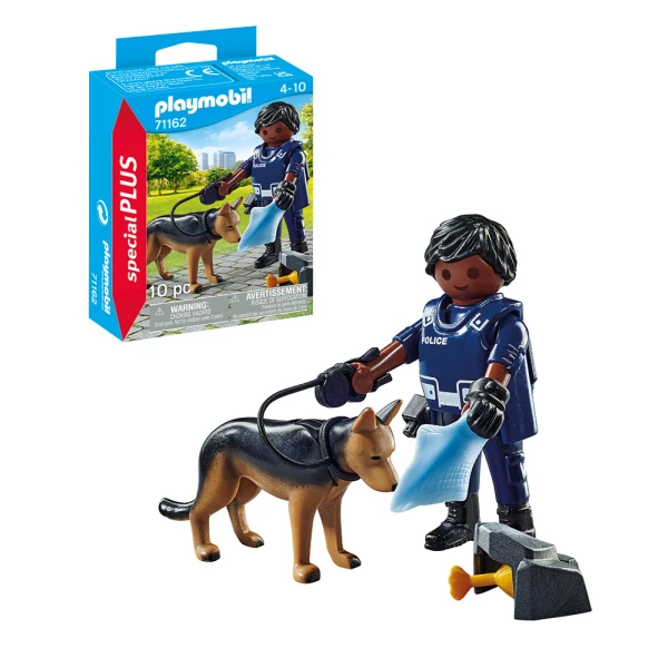 PLAYMOBIL SPECIAL PLUS ΑΣΤΥΝΟΜΙΚΟΣ ΜΕ ΣΚΥΛΟ-ΑΝΙΧΝΕΥΤΗ