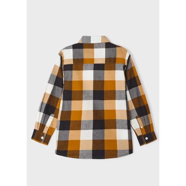 MAYORAL SHIRT LONG SLEEVES CHECKED OCHER