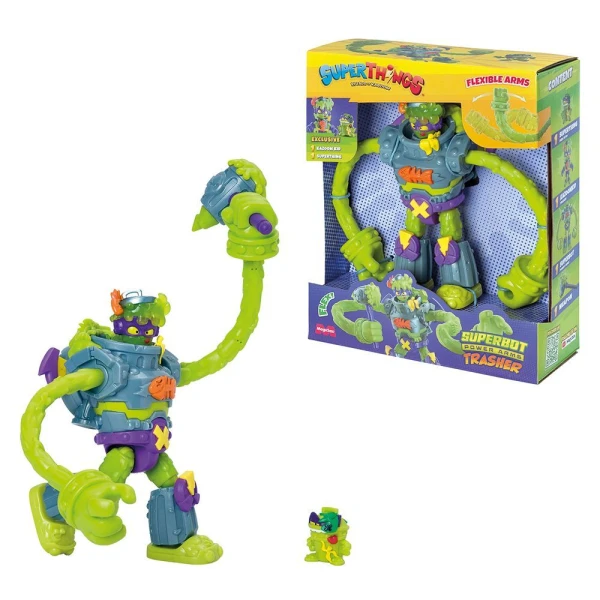 SUPERTHINGS SUPERBOT POWER ARMS WITH TRASHER FIGURES FOR AGES 4+