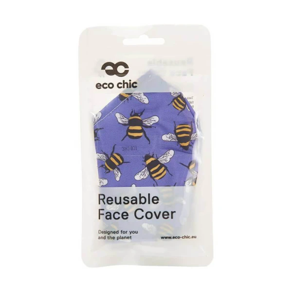 ECO CHIC PROTECTIVE MASK BEES BLUE