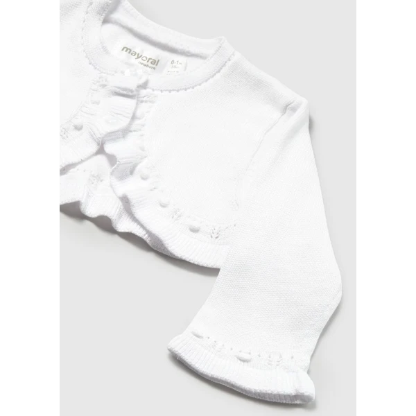 MAYORAL CARDIGAN KNITTED BASIC WHITE 