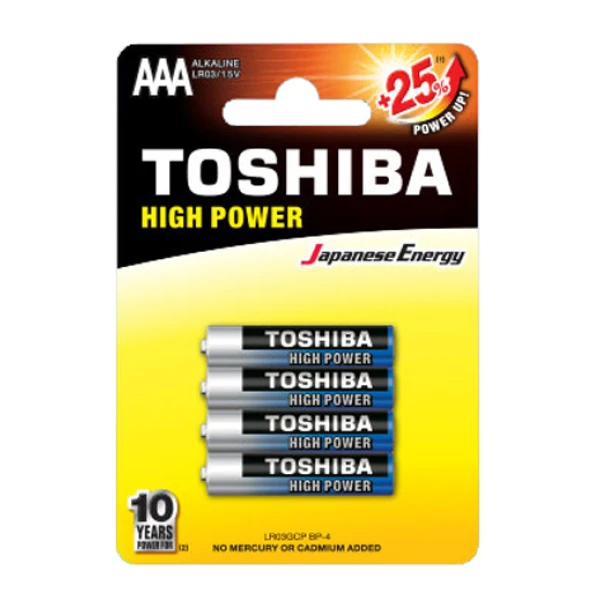 ΑΛΚΑΛΙΚΕΣ ΜΠΑΤΑΡΙΕΣ TOSHIBA LR03 AAA 4 τεμ.