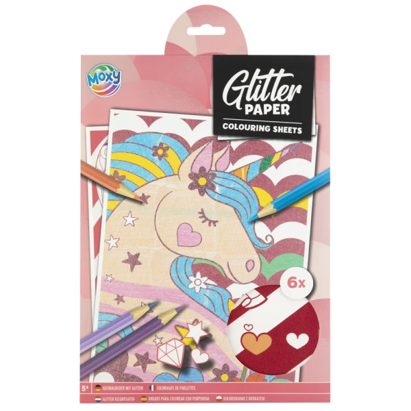 ΖΩΓΡΑΦΙΚΗ ΜΕ GLITTER A4 6 ΦΥΛΛΑ - 3 ΣΧΕΔΙΑ