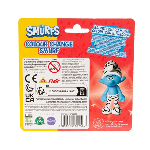 SMURFS 2 FIGURES 5 cm WITH COLOR CHANGE - SEVERAL DESIGNS