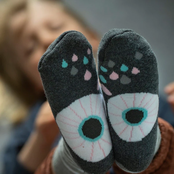 SOXO CHILDREN SOCKS GREY OWL