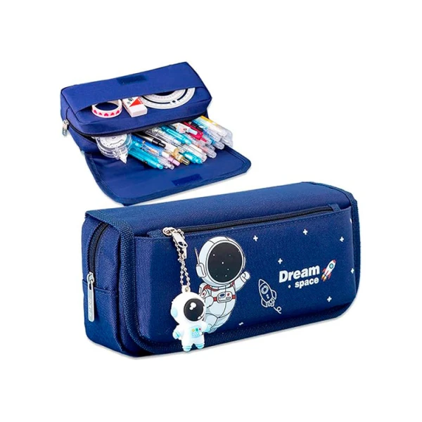 CREA PENCIL CASE ROCKET WITH 3D CHARMS