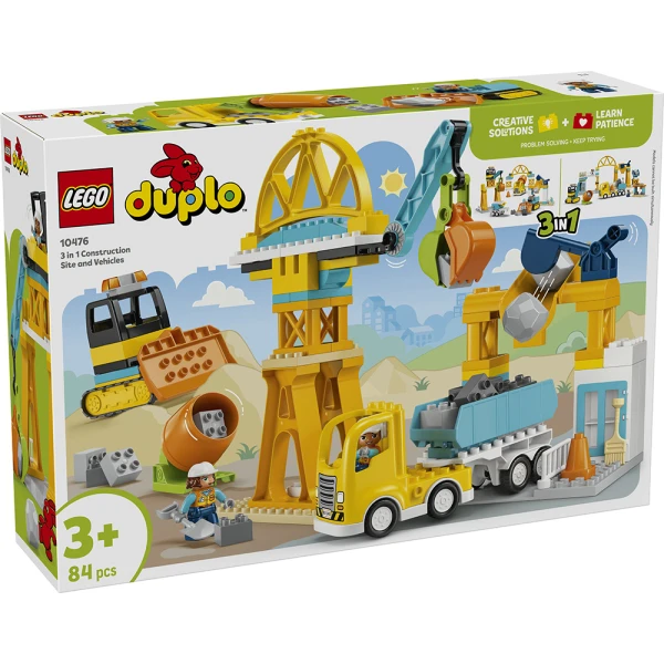 LEGO® DUPLO® TOWN 3 ΣΕ 1 ΕΡΓΟΤΑΞΙΟ ΟΙΚΟΔΟΜΗΣ ΚΑΙ ΟΧΗΜΑΤΑ