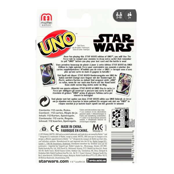 ΕΠΙΤΡΑΠΕΖΙΟ UNO LICENSED - STAR WARS
