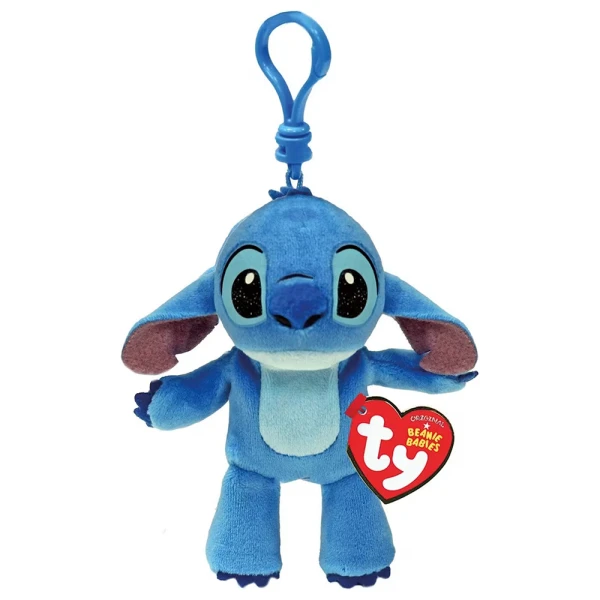 TY BEANIE BABIES DISNEY FLUFFY 8,5 cm WITH CLIP - STITCH